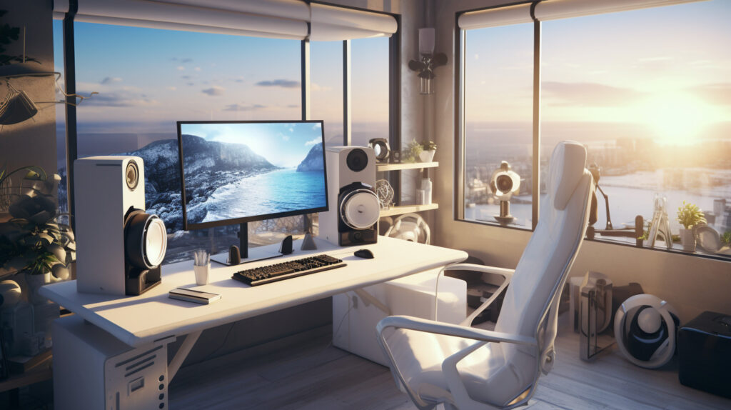 PCデスク環境の部屋