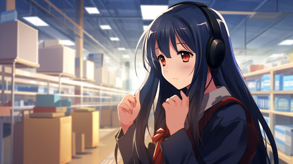困っている美少女のイラスト